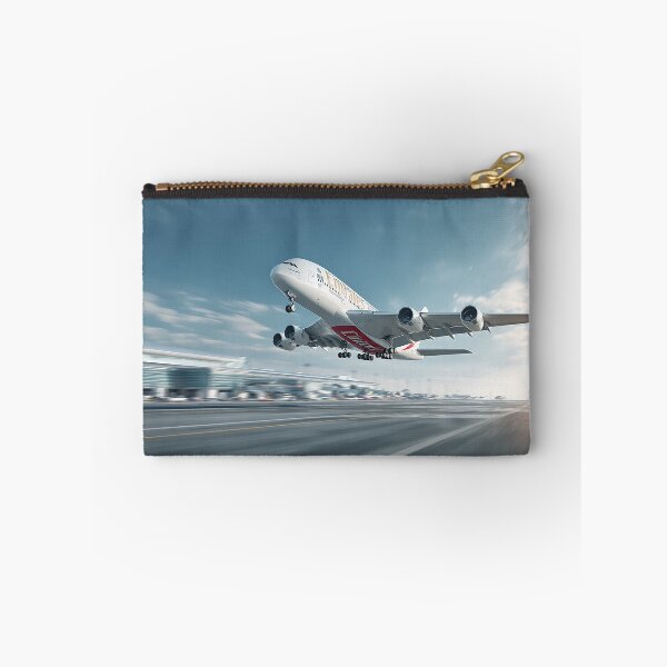 Item preview, Emirates Airbus A380 Starting Its Takeoff Roll on a Hot Afternoon designed and sold by Skyframe Aviation.