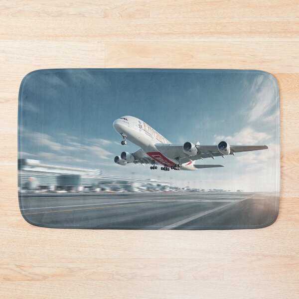 Item preview, Emirates Airbus A380 Starting Its Takeoff Roll on a Hot Afternoon designed and sold by Skyframe Aviation.