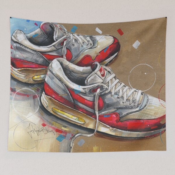Item preview, Air Max 1 1987 OG red painting designed and sold by GalleryKauffeld.