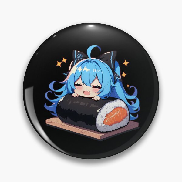 Item preview, Esdeath Resting On Sushi Roll Kawaii Chibi Akame Ga Kill Anime designed and sold by CarlosBender.