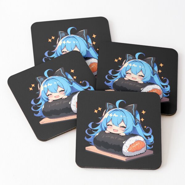 Item preview, Esdeath Resting On Sushi Roll Kawaii Chibi Akame Ga Kill Anime designed and sold by CarlosBender.