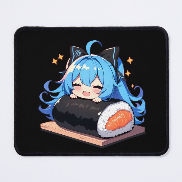 Item preview, Esdeath Resting On Sushi Roll Kawaii Chibi Akame Ga Kill Anime designed and sold by CarlosBender.