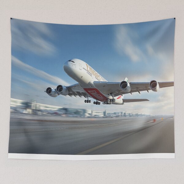 Item preview, Emirates Airbus A380 Starting Its Takeoff Roll designed and sold by Skyframe Aviation.