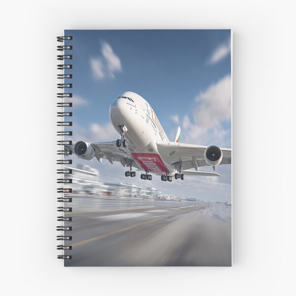 Item preview, Emirates Luxury A380 Beginning Its Ascent on a Busy Runway designed and sold by Skyframe Aviation.