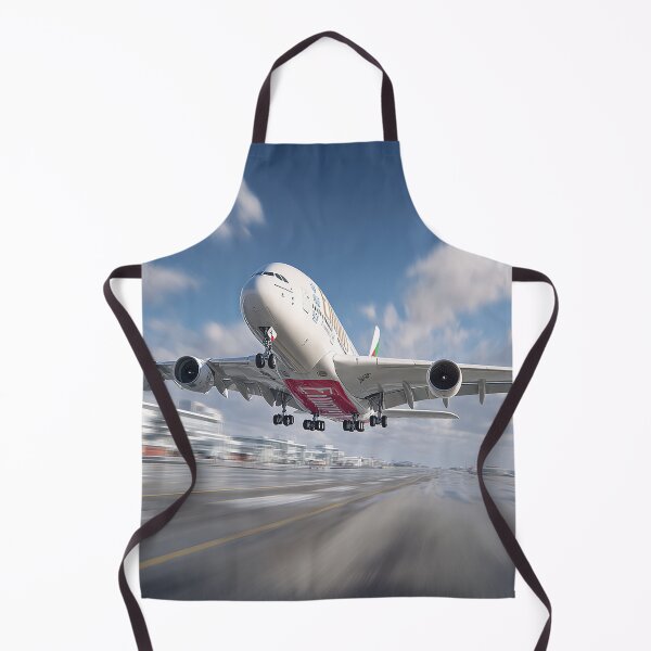 Item preview, Emirates Luxury A380 Beginning Its Ascent on a Busy Runway designed and sold by Skyframe Aviation.