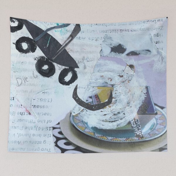 Item preview, Art Print & More: Playful Mixed-Media Collage – Poetic Miniature Series – 170 Tavola | Annette Kunow designed and sold by KunowArtShop.