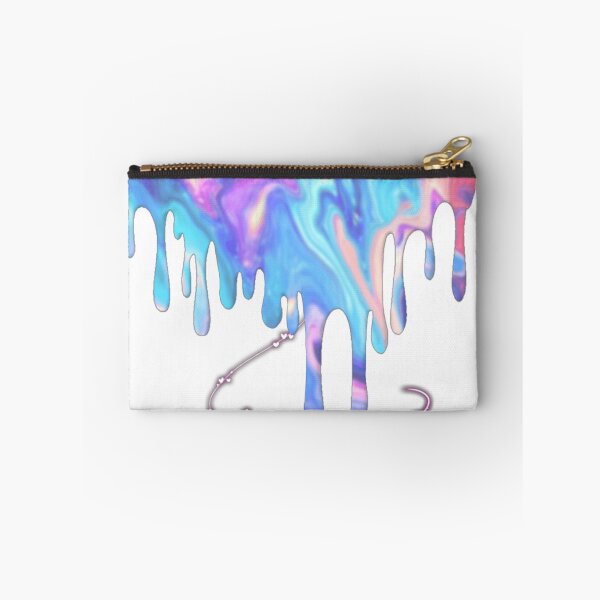 Item preview, | Holographic Drip Art - Fluid Pastel Swirls With Floating Hearts Design | designed and sold by Elhelaly.