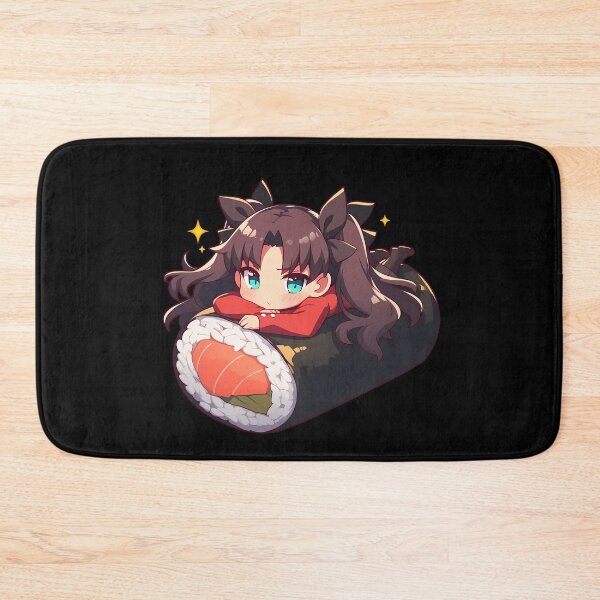 Artikelvorschau, Rin Tohsaka aus Fate/Stay Night – Anime-Mädchen im Kawaii-Chibi-Stil – Sushi-Rolle entworfen und verkauft von CarlosBender.