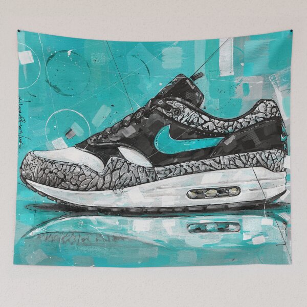 Item preview, Air Max 1 Atmost Elephant sneaker painting designed and sold by GalleryKauffeld.