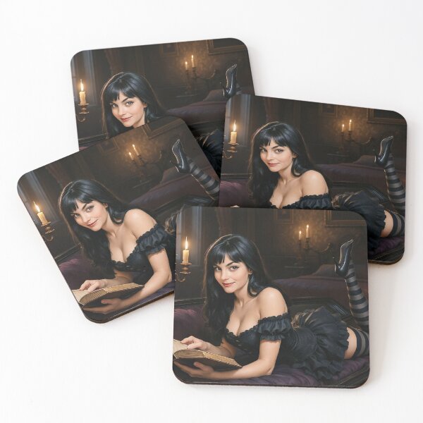 Item preview, Goth girl reading coffin   designed and sold by CathryneDelamort.