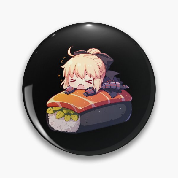 Item preview, Saber Alter Fate Stay Night Anime Girl Kawaii Chibi Sushi Roll designed and sold by CarlosBender.