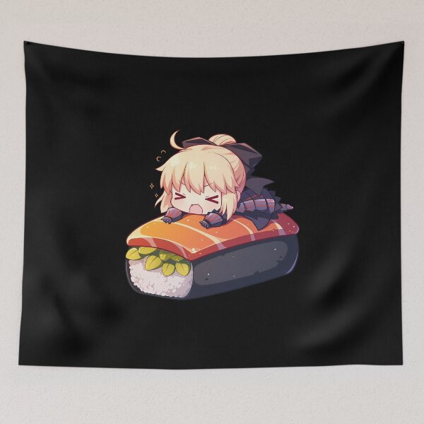 Item preview, Saber Alter Fate Stay Night Anime Girl Kawaii Chibi Sushi Roll designed and sold by CarlosBender.