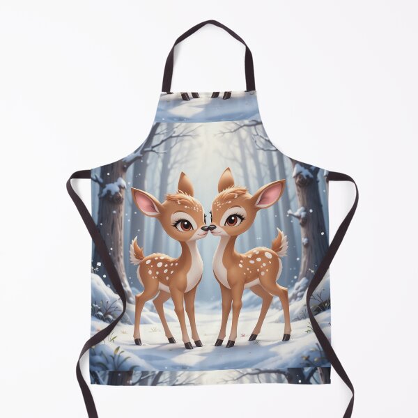 Item preview, Adorable Winter Deer Duo – Cute Snowy Forest Illustration designed and sold by PixelVibe782.