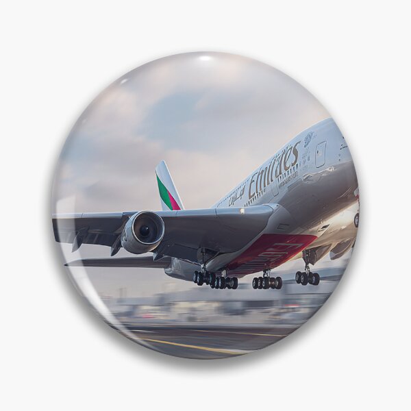 Item preview, Emirates Double Deck A380 Breaking Free of the Ground on a Hot Afternoon designed and sold by Skyframe Aviation.
