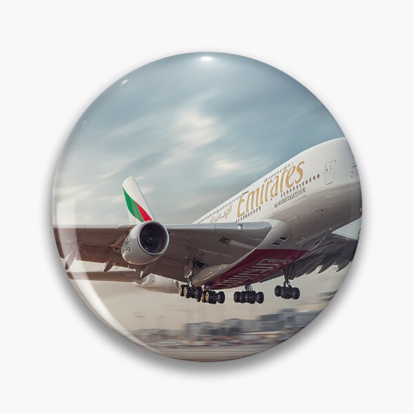 Item preview, Emirates Luxury A380 Beginning Its Ascent over the Tarmac designed and sold by Skyframe Aviation.