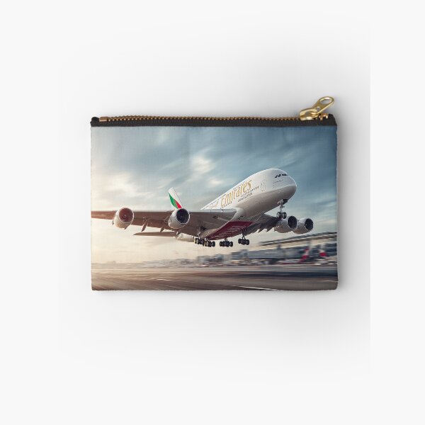 Item preview, Emirates Luxury A380 Beginning Its Ascent over the Tarmac designed and sold by Skyframe Aviation.