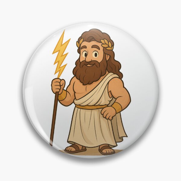 Artikelvorschau, Niedlicher Cartoon-Zeus – Griechischer Gott des Donners | Kawaii-Olympia-Design entworfen und verkauft von elgreko.
