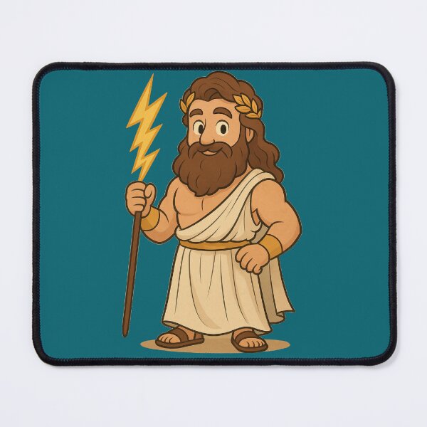 Item preview, Cute Cartoon Zeus – Greek Mythology God of Thunder | Kawaii Olympian Design designed and sold by elgreko.