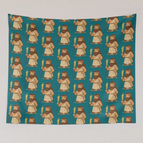 Item preview, Cute Cartoon Zeus – Greek Mythology God of Thunder | Kawaii Olympian Design designed and sold by elgreko.