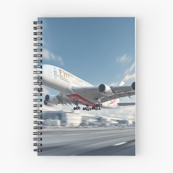 Item preview, Airbus A380 Emirates Rising From the Runway on a Warm Morning designed and sold by Skyframe Aviation.