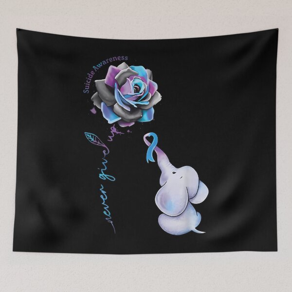 Item preview, Suicide Preventions Awareness Flower Elephants  designed and sold by SusanaKlein.