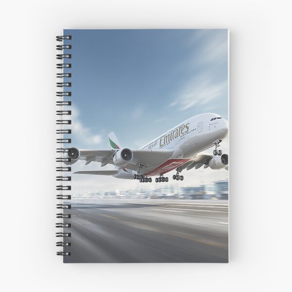 Item preview, Airbus A380 Emirates Rising From the Runway on a Warm Morning designed and sold by Skyframe Aviation.