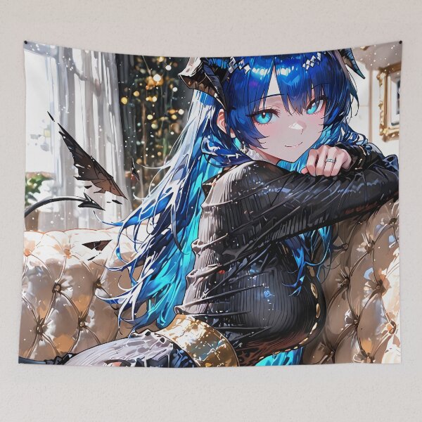 Item preview, Prelude Mostima Arknights Elegant Demon Angel Sitting Room Fantasy Scene designed and sold by CarlosBender.