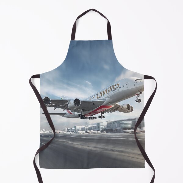 Item preview, Emirates Luxury A380 Rising Into Bright Skies as Passengers Look On designed and sold by Skyframe Aviation.