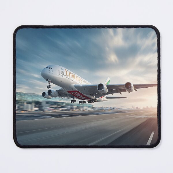 Item preview, Emirates Flagship A380 Climbing Gracefully Under Bright Sunlight designed and sold by Skyframe Aviation.