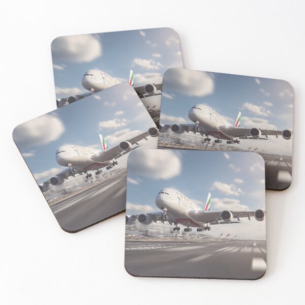Item preview, Airbus A380 Emirates Taking Flight with Power and Grace designed and sold by Skyframe Aviation.