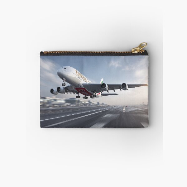 Item preview, Emirates Flagship A380 Breaking Free of the Ground in Stunning Visibility designed and sold by Skyframe Aviation.