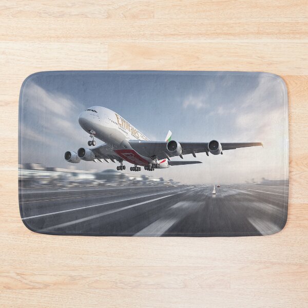Item preview, Emirates Flagship A380 Breaking Free of the Ground in Stunning Visibility designed and sold by Skyframe Aviation.