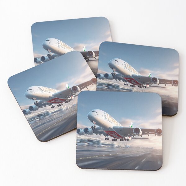 Item preview, Emirates Long Haul A380 Taking Off with Engines Roaring designed and sold by Skyframe Aviation.