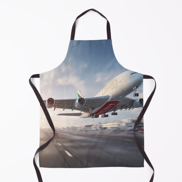 Item preview, Emirates Long Haul A380 Powering Into the Air Under Blue Skies designed and sold by Skyframe Aviation.