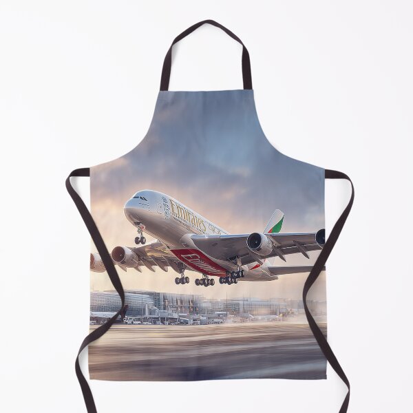 Item preview, Emirates Jetliner A380 Climbing Gracefully Under Blue Skies designed and sold by Skyframe Aviation.