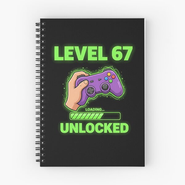 Item preview, Level 67 Unlocked Gaming 6-7 School Meme Six Seven Boys Kids  designed and sold by merlinnears.