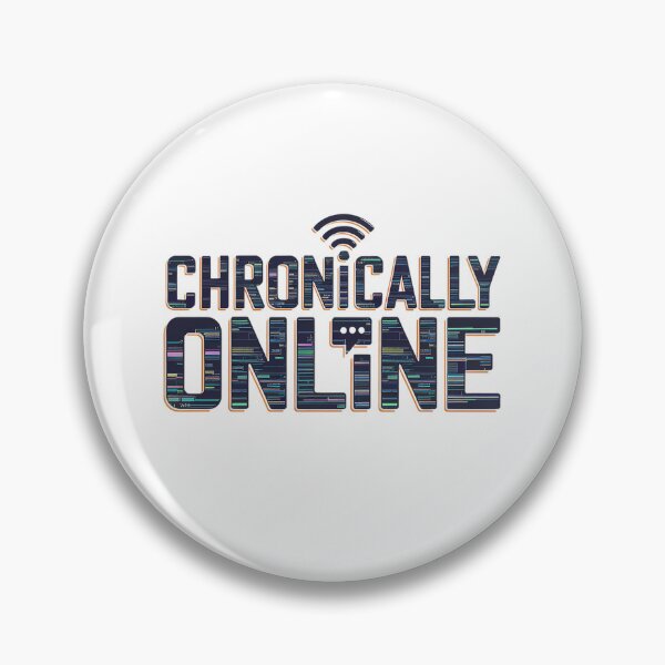 Item preview, CHRONICALLY ONLINE Digital Glitch Typography | Funny Geek Computer Science Tech Quote | Internet Meme designed and sold by pixelpopplanet.