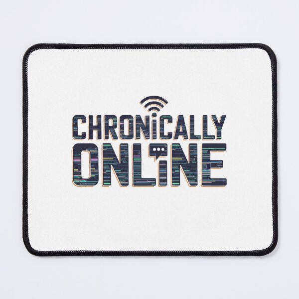 Item preview, CHRONICALLY ONLINE Digital Glitch Typography | Funny Geek Computer Science Tech Quote | Internet Meme designed and sold by pixelpopplanet.