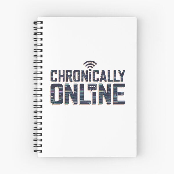 Item preview, CHRONICALLY ONLINE Digital Glitch Typography | Funny Geek Computer Science Tech Quote | Internet Meme designed and sold by pixelpopplanet.