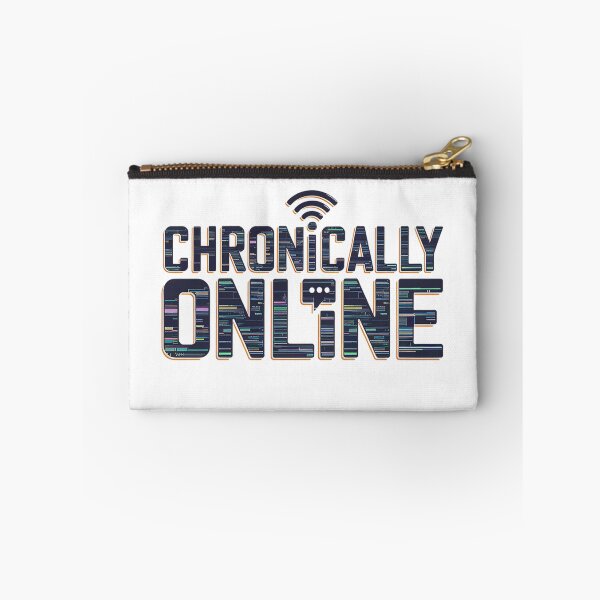 Item preview, CHRONICALLY ONLINE Digital Glitch Typography | Funny Geek Computer Science Tech Quote | Internet Meme designed and sold by pixelpopplanet.