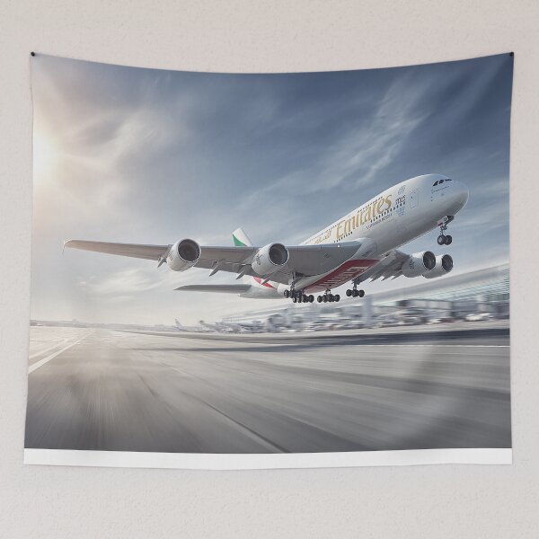 Item preview, Emirates Flagship A380 Lifting From the Runway designed and sold by Skyframe Aviation.