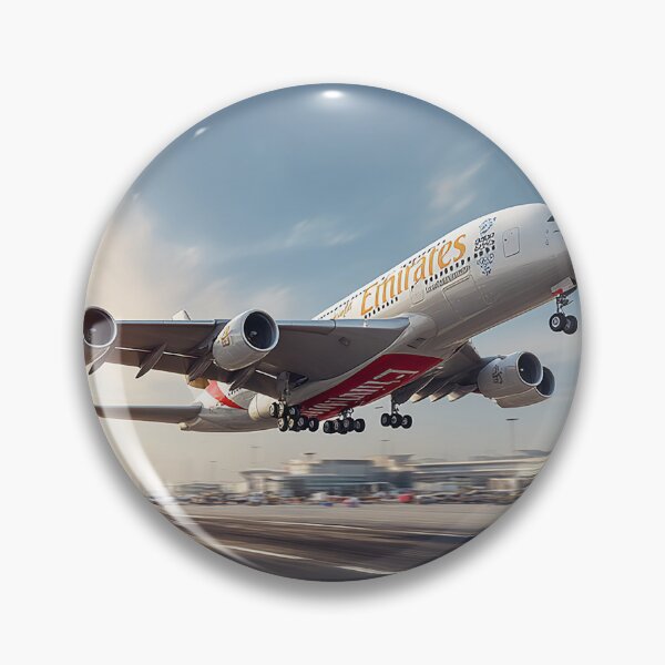 Item preview, Emirates Luxury A380 Rising Into Bright Skies with Desert Heat Rising designed and sold by Skyframe Aviation.
