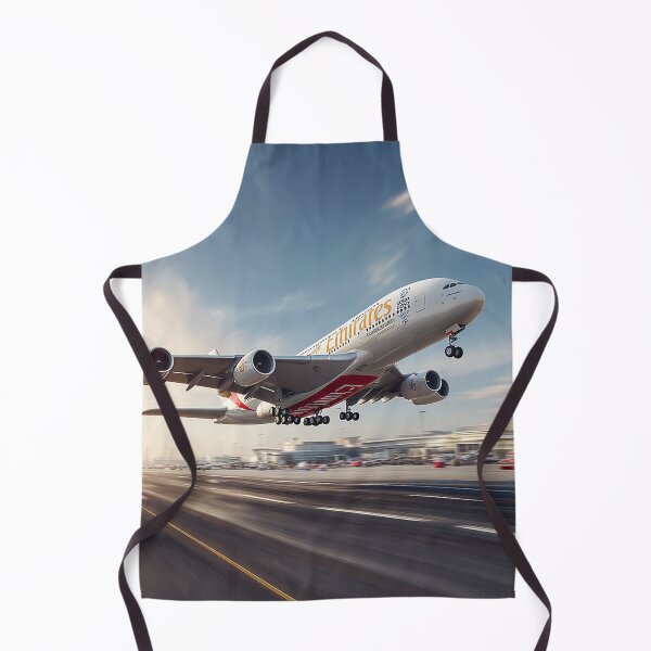 Item preview, Emirates Luxury A380 Rising Into Bright Skies with Desert Heat Rising designed and sold by Skyframe Aviation.