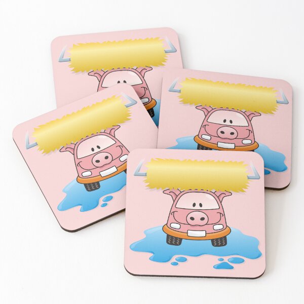 Item preview, Carwash Pig Cartoon designed and sold by sifis.