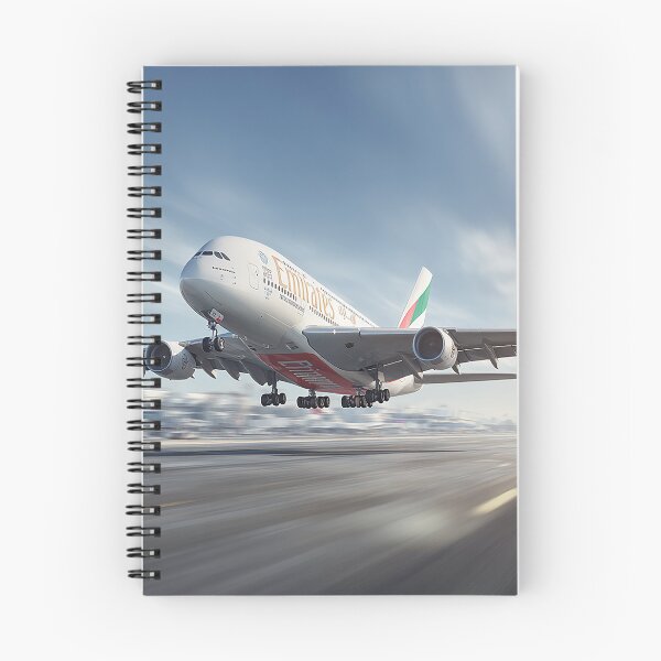 Item preview, Emirates Widebody A380 Climbing Into the Sky as Passengers Look On designed and sold by Skyframe Aviation.
