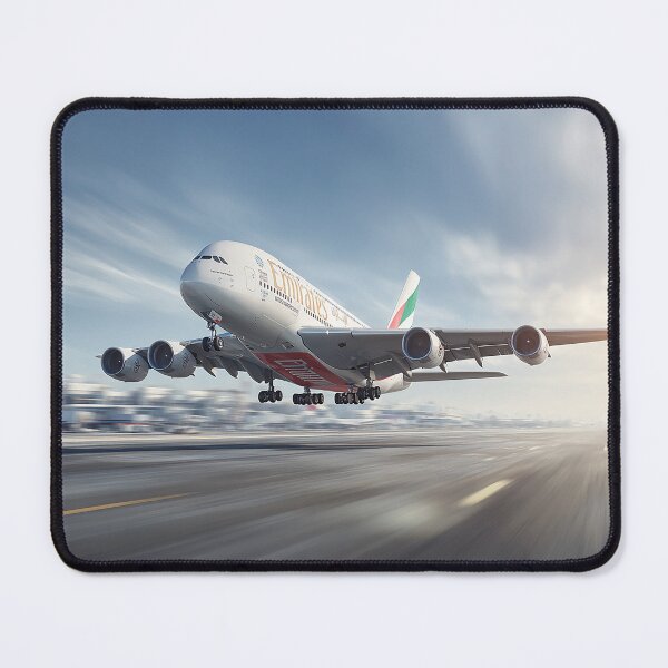 Item preview, Emirates Widebody A380 Climbing Into the Sky as Passengers Look On designed and sold by Skyframe Aviation.