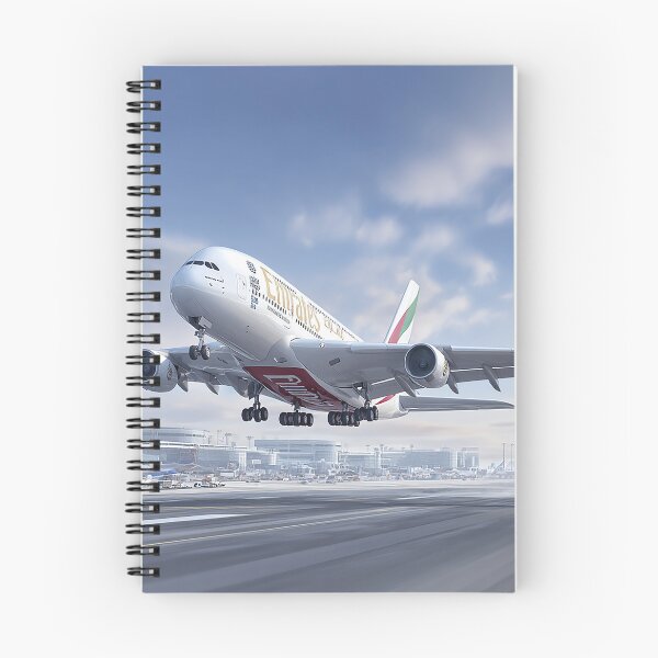 Item preview, Emirates Jetliner A380 Breaking Free of the Ground in Clear Skies designed and sold by Skyframe Aviation.