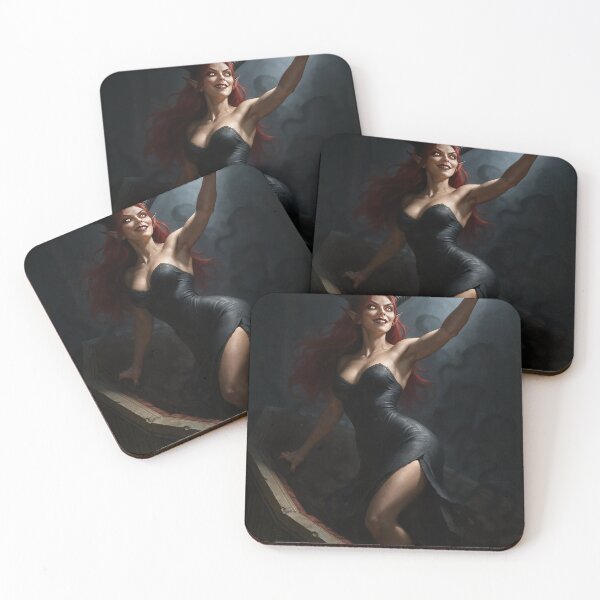 Item preview, Demoness in a coffin   designed and sold by CathryneDelamort.