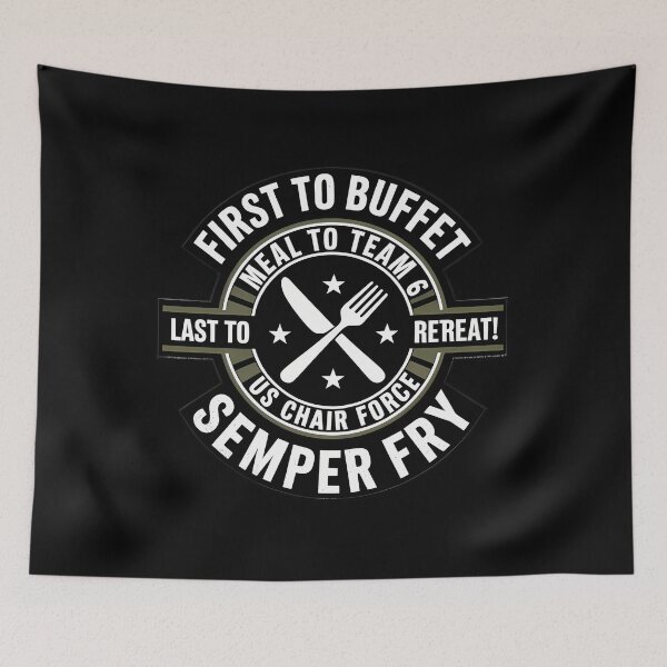 Item preview, Funny Meal Team 6 Us Chair Force Food Humour designed and sold by ScottieBode.