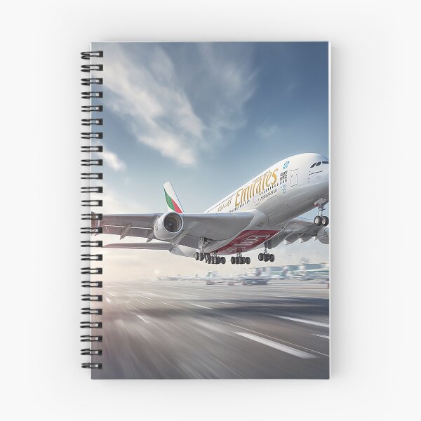 Item preview, The Emirates Superjumbo Starting Its Takeoff Roll with Sunlight on the Fuselage designed and sold by Skyframe Aviation.